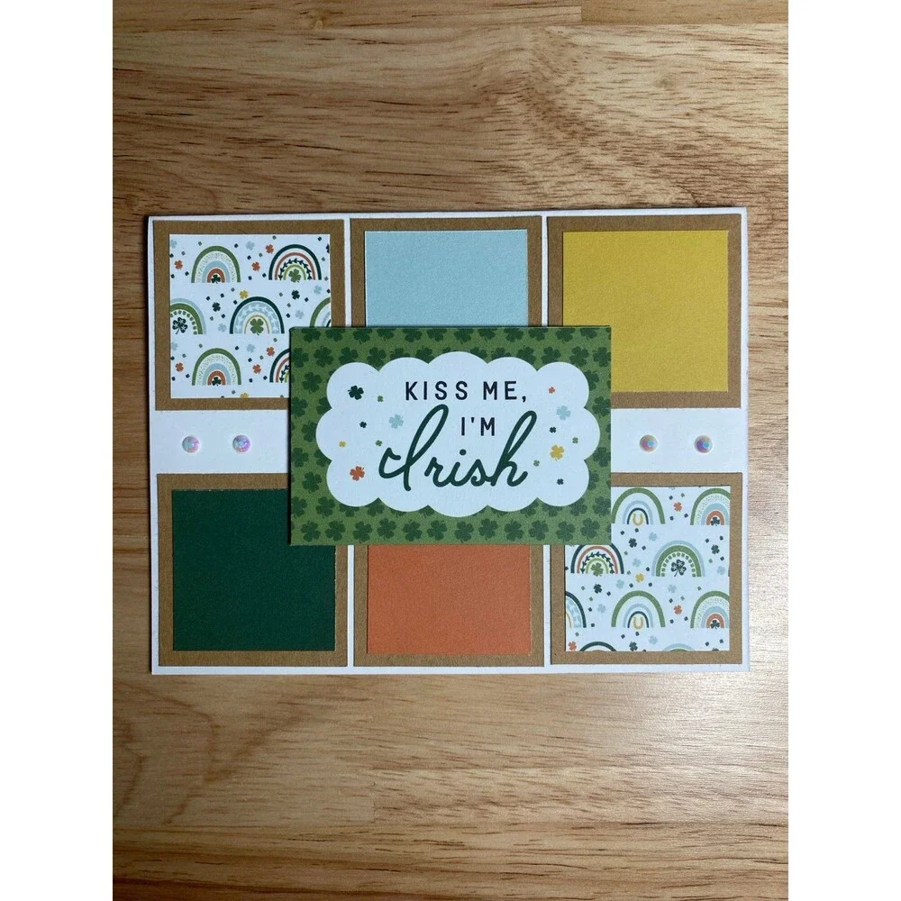 Handmade St. Patrick’s Day Blank Greeting Card A2 & Envelope